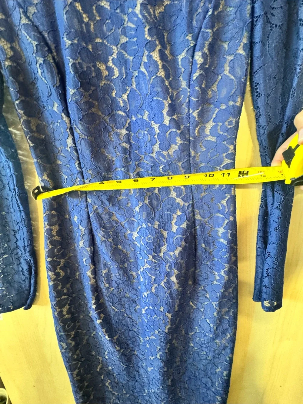 Michael Kors Cobalt Blue Lace Long-Sleeve Sheath Dress